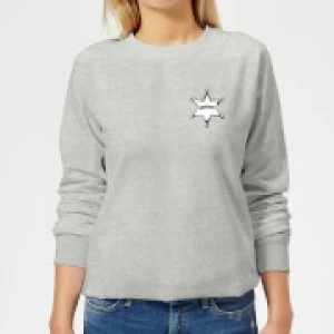 Toy Story Sheriff Woody Badge Womens Sweatshirt - Grey - 3XL