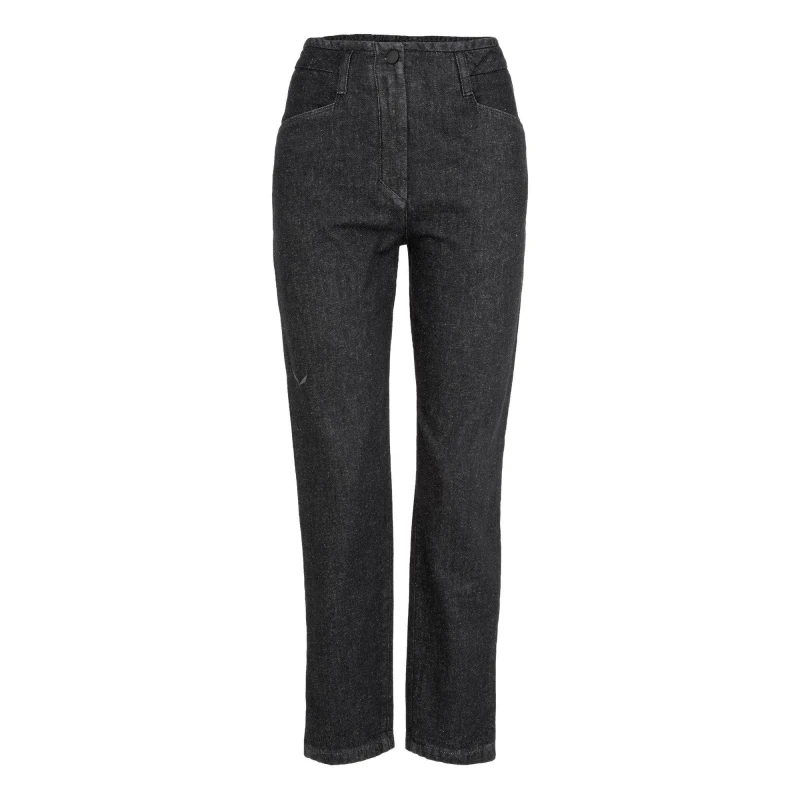 Image of Salewa Hemp Denim Trousers Womens - Black 8