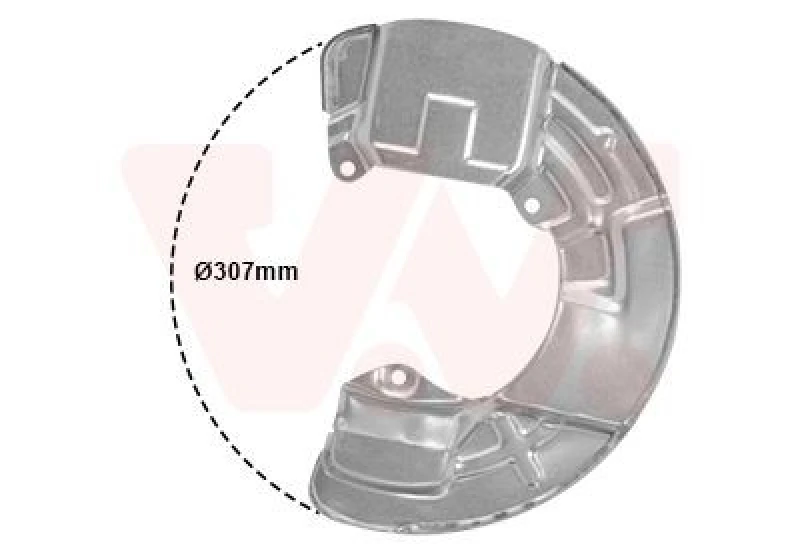 Image of VAN WEZEL Brake disc backing plate VAN WEZEL 5920372