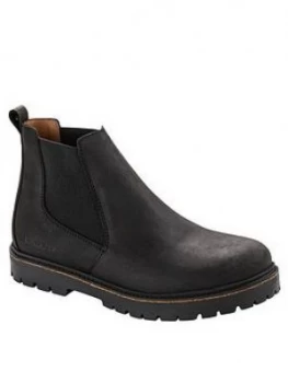 Image of Birkenstock Stalon Leather Ankle Boot - Black, Size 7, Women