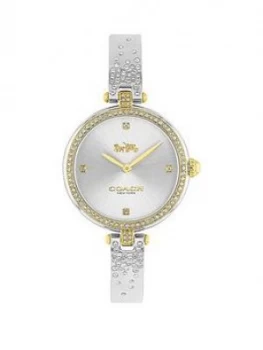 Image of Coach Coach Park Swarovski Crystal Bezel Stainless Steel Bangle Watch