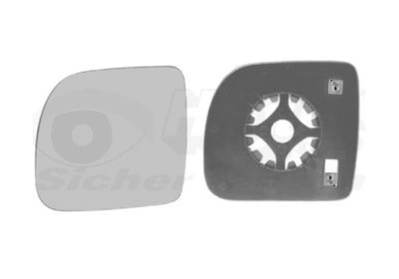 Image of VAN WEZEL Wing mirror glass VAN WEZEL 4310837