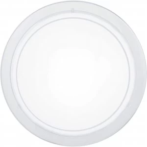 EGLO ES/E27 Round Wall/Ceiling Light With White Plastic Diffuser - 83153