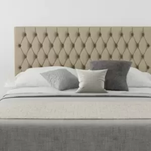 image of Monroe Upholstered Headboard, Eire Linen, Natural - Headboard 60cm Size Superking (180x200)