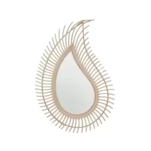 image of Interiors By Ph Teardrop Natural Rattan Wall Mirror