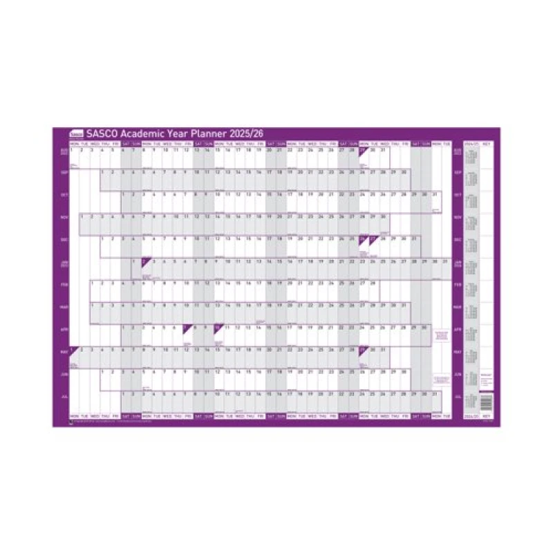 Image of Sasco Sasco Academic Year Planner Mounted 2025-26 SY1075325 SY1075325