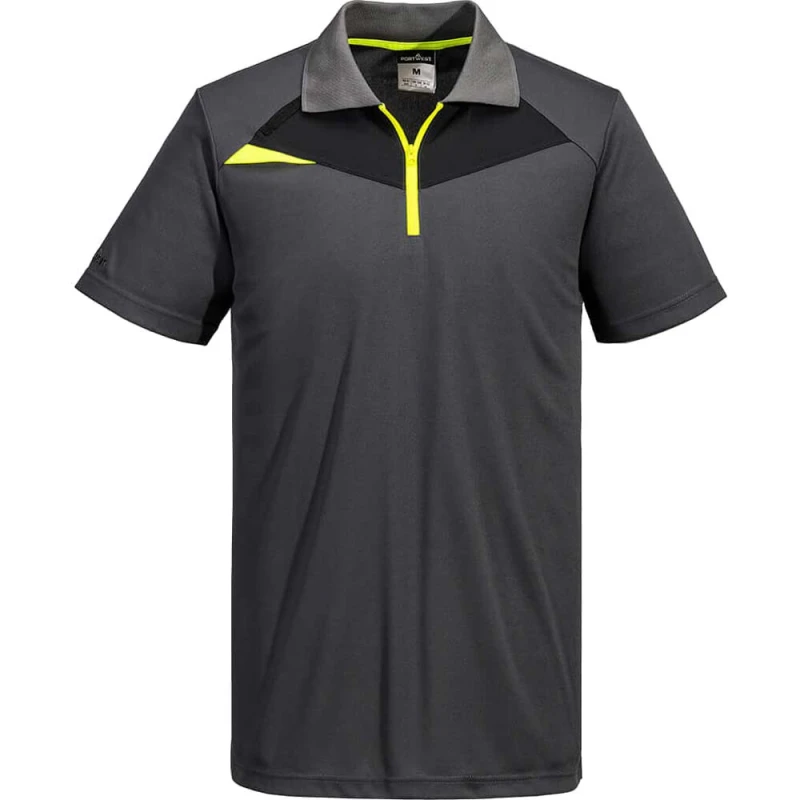 Image of Portwest DX4 Short Sleeve Polo Shirt DX410MGRL Colour: Metal Grey