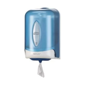 image of Tork Reflex Mini Wiper Dispenser Smoked Blue Centrefeed