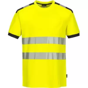 Image of Portwest PW3 Hi Vis T Shirt Yellow / Grey 3XL