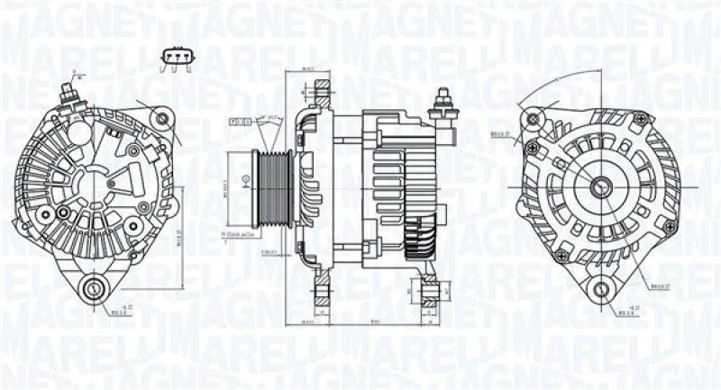 Image of MAGNETI MARELLI Alternator MAGNETI MARELLI 063731946010