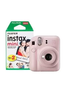 image of Fujifilm Instax Mini 12 Instant Camera With 20 Shot Film Pack - Blossom Pink