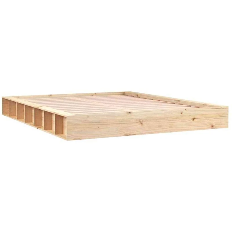 Image of VIDAXL Vidaxl - Bed Frame without Mattress 150x200cm King Size King Size Solid Wood 8720287135593
