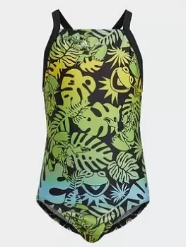 Image of adidas X Disney Muppets Swimsuit, Black, Size 2-3 Years, Women
