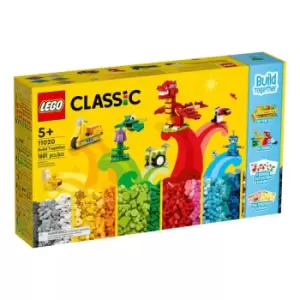 image of LEGO Classic: Build Together Bricks & Base Plates Set (11020)