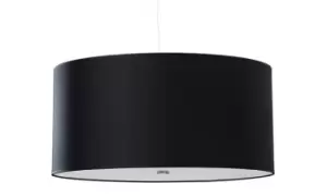 Image of Otto Cylindrical Pendant Light Black 50cm E27
