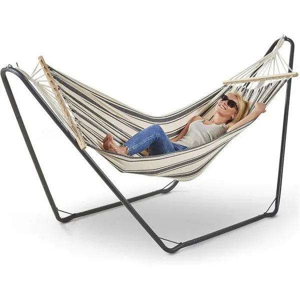 VonHaus Hammock With Metal Frame - Beige One Size