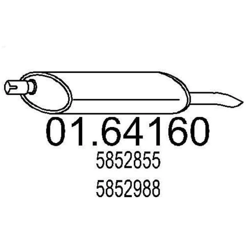 Image of MTS 01.64160 Rear silencer End Silencer (3437)