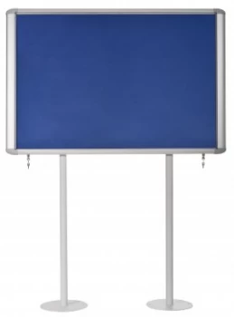 image of Bi-Office Post Mounted 12xA4 Sunken Display Case