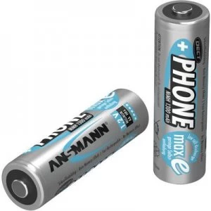 Image of Ansmann DECT maxE HR06 AA battery (rechargeable) NiMH 1300 mAh 1.2 V 2 pc(s)
