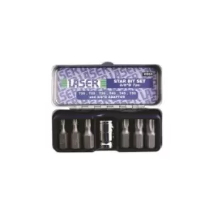 image of Star Bit Set - 7 Piece - 0595 - Laser