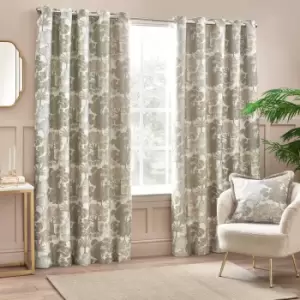 Image of Woodlands Room Darkening Eyelet Curtains Natural, Natural / 168 x 137cm