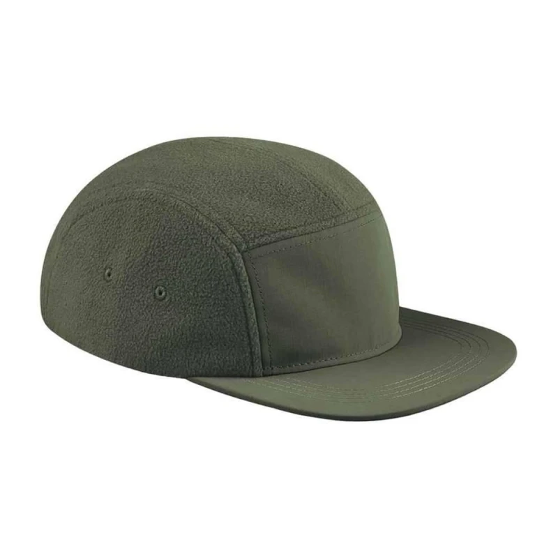 Image of Beechfield Beechfield Men Fleece Outdoor Camper Cap in Dark Olive Dark Olive One Size Male 5063693934255