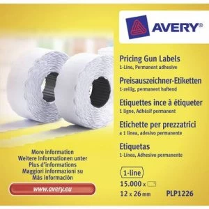 Avery-Zweckform Price labels PLP1226 Permanent Label width: 26mm Label height: 12mm White 15000 pcs