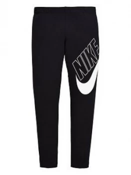 image of Nike Girls NSW Favorites GX Leggings - Black/White, Size S, Women