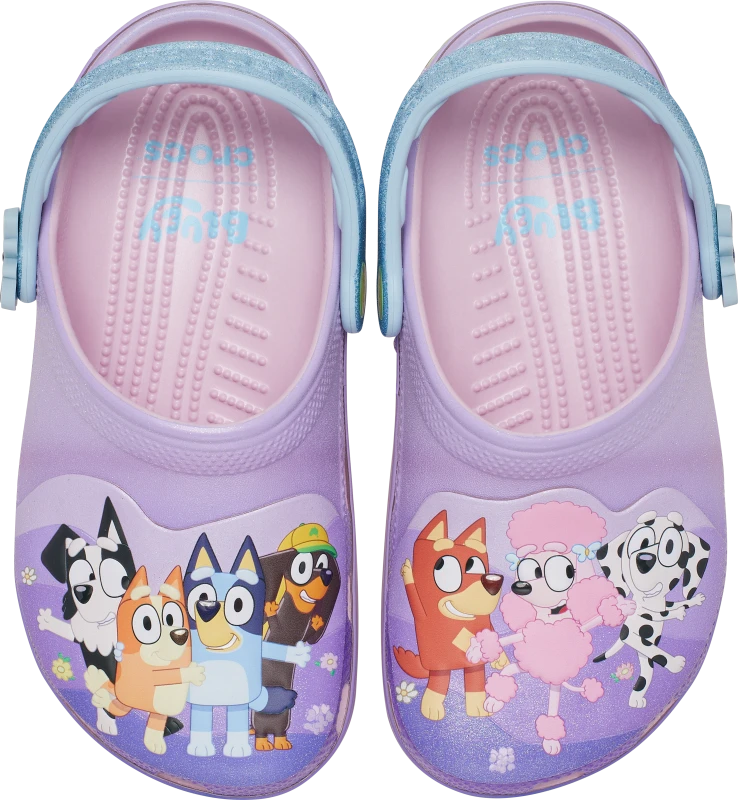 Image of Crocs Kids Toddler Bluey Friends Forever Classic Clogs Multi C10
