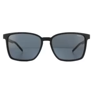 Image of Square Matte Black Grey Sunglasses
