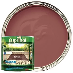 image of Cuprinol Anti Slip Decking Stain - American Mahogany 2.5L