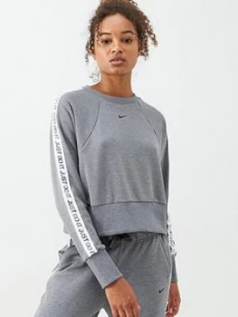 Image of Nike Training Get Fit Jdi Sweat Top - Grey Heather