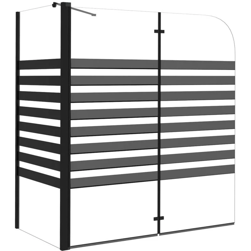 Image of VIDAXL Vidaxl - Stripe Bath Enclosure 120x68x130cm Tempered Glass 8720286933138