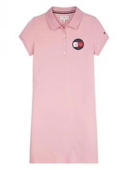 Image of Tommy Hilfiger Girls Essential Polo Dress - Pale Pink