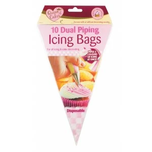 image of Queen of Cakes Dual Icing Piping Bags Pack 10