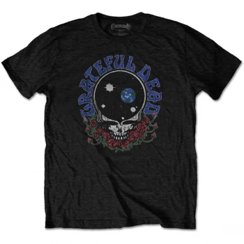 Image of Grateful Dead - Space Your Face & Logo Mens Medium T-Shirt - Black