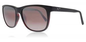 image of Maui Jim Tail Slide Sunglasses Matte Black / Red Matte Black / Red Polariserade 53mm