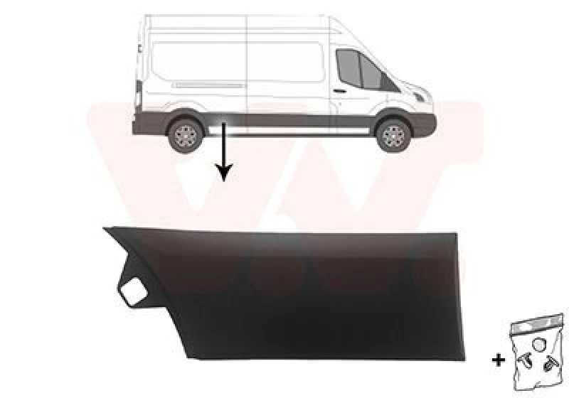 Image of VAN WEZEL Trim / Protective Strip, sidewall VAN WEZEL 1992420