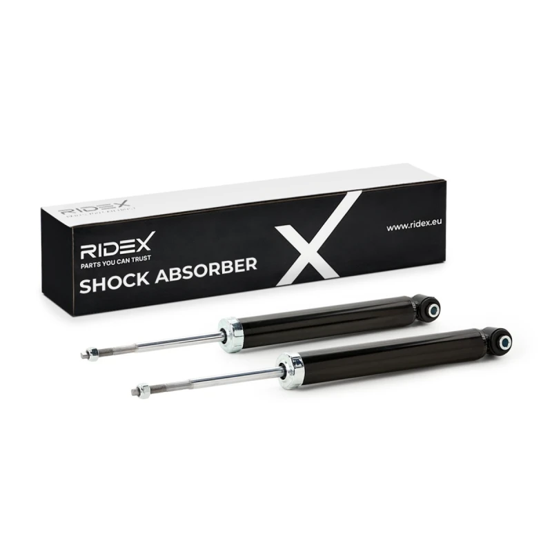 Image of RIDEX 854S18798 Shock absorber Rear Axle, Gas Pressure, Twin-Tube, Telescopic Shock Absorber, Bottom eye Shock Absorber (854)