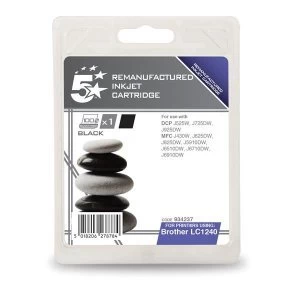 Image of 5 Star Office Brother LC1240 Black Ink Cartridge