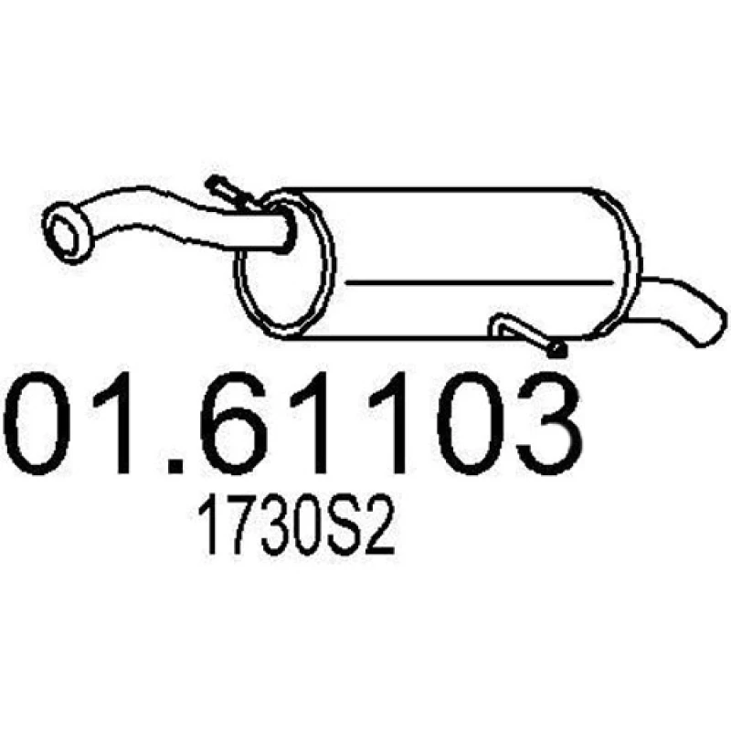 Image of MTS 01.61103 Rear silencer End Silencer (3437)