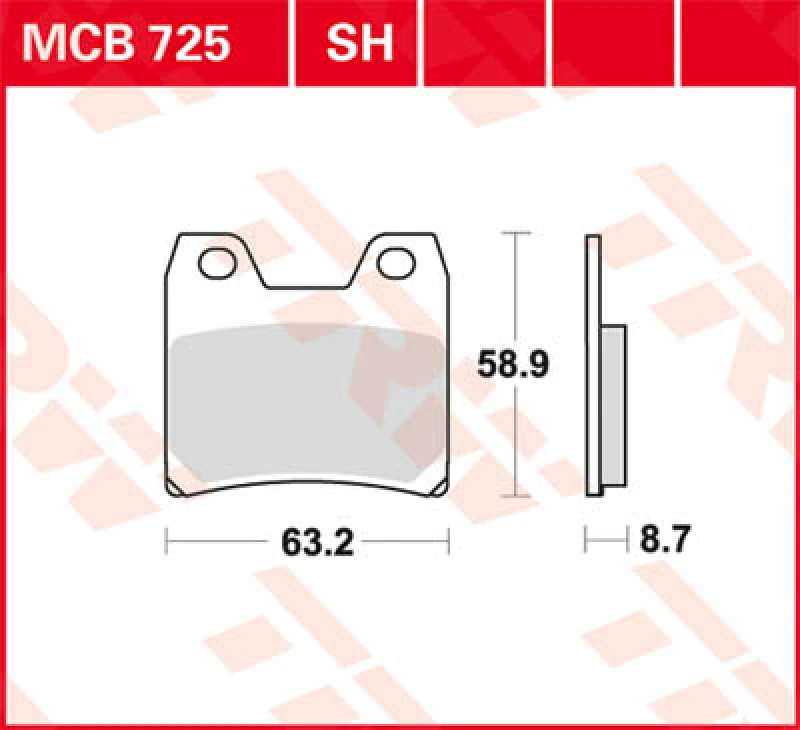 Image of TRW Lucas Sintered lining MCB725SH