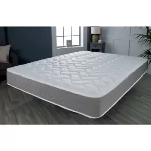 image of Starlightbeds - Grey Memory Foam Hybrid Sprung Open Coil Mattress, 4ft6 Double