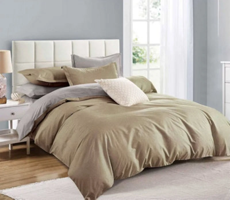 Image of Ezysleep Ezysleep Reversible Natural Printed Duvet Set Size: King Natural King Unisex 0721545589903