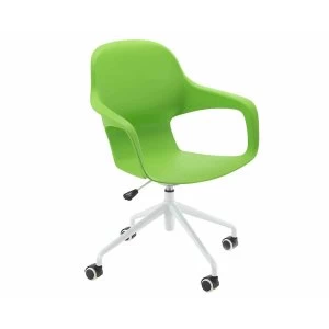 image of TC Office Ariel 2 Retro Chair with Spider Base and Castors, Green