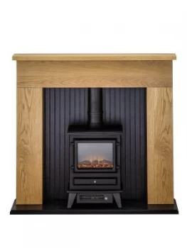 image of Adam Fire Surrounds Innsbruck Oak Electric Fireplace