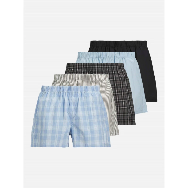 Image of Jack and Jones 5-Pack Milano Woven Boxers Mens Poppy Seed male 2X Large