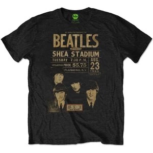 Image of The Beatles - Shea '66 Unisex Large T-Shirt - Black