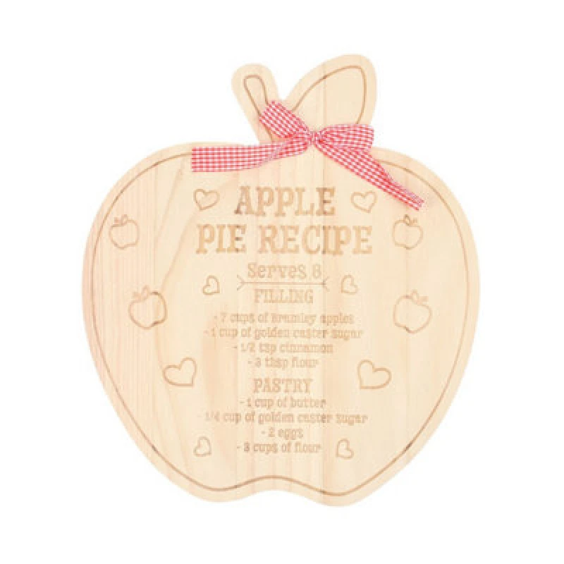 Image of Something Different Something Different Apple Pie Recipe Serving Board Multi One Size Unisex 5063703960434
