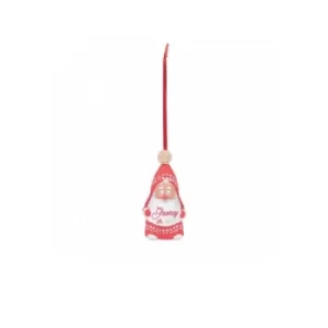 Image of Snow Gnome Gnomey or Nice Hanging Ornament